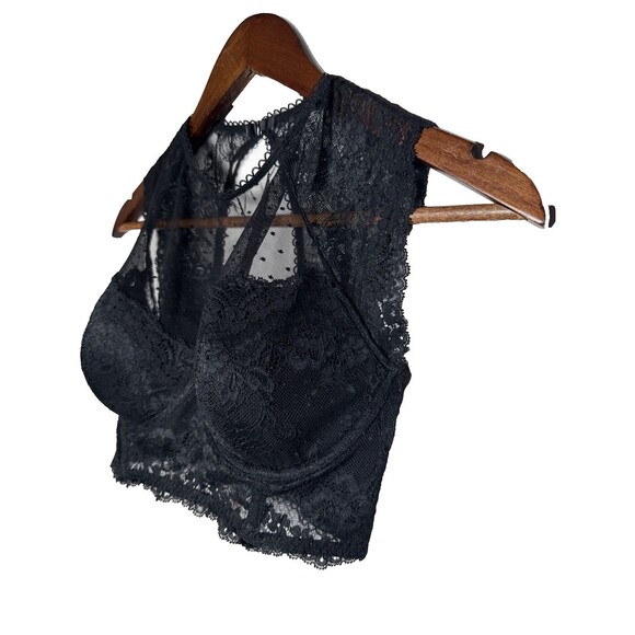 Dobreva Sexy Lace Mesh Corset Bra Black Size 34D - Picture 3 of 16